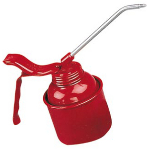 BURETTE POMPE PLASTIQUE 500ML CORPS METAL.ROUGE BEC RIGIDE