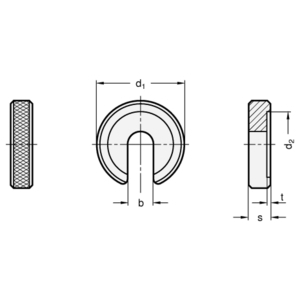 ELESA+GANTER ONDERLEGSCHIJF C-VORMIGE GN 183-56-16,5