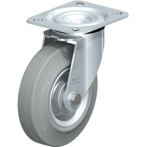 L-V 125R-SG Lenkrolle spurlos grau