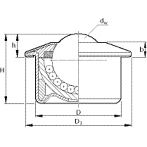 SFERA PORTANTE KUS-B22-MFG * R0535-122-10