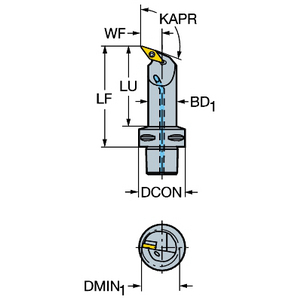 COROMANT COROTURN 107 SNIJ-UNIT DRAAIEN C5-SVQBR-18090-16