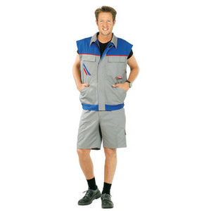 2363056 Highline Arbeitsweste zink/kornblau/rot Gr. XL