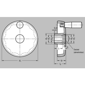 GN521-100-K10-A Scheibenhandrad (A3) Elesa