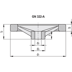 GN.26103-VOLANTINO A RAZZE ALLUMINIO SENZA IMPUGNATURA GN 322-125-B14-A