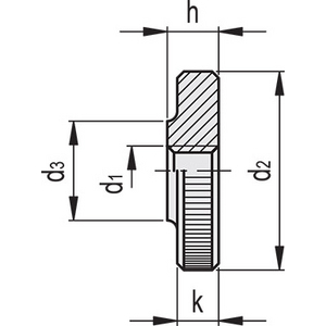 GN.29685-MANOPOLA ZIGRINATA DIN 467-M6-NI