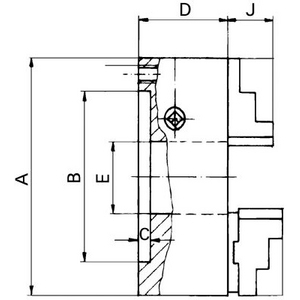 9330020125, 30020125 Dreib.-Drehf. D6350 Stahl 125mm FORMAT