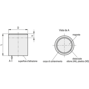 502004 - MAGNETE CILINDRICO NULL RML-ND-5-2