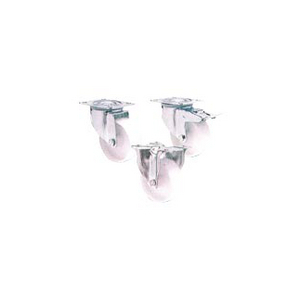 ROULETTE FIXE 200KG D.125MM AC POLYP 40MM MOY LISSE(SD)
