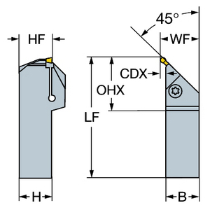 COROMANT COROCUT SCHACHTGER. DRAAIEN LX123J05-3225B-045