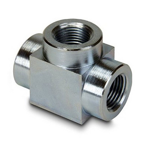 HIGH PRESSURE FITTING, TEE, CONNECTION FROM 3/8 NPTF FEMALE TO 3/8 NPTF FEMALE FZ1612