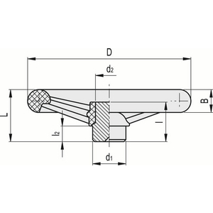 77111 - VOLANTINO A RAZZE DUROPLASTO MOZZO IN ACCIAIO SENZA IMPUGNATURA MOZZO NON FORATO VR.100 FP