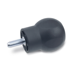GN675-50-M8-16 Softline-Kugelgriffschraube, schwarzgrau