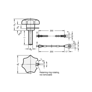 ELESA+GANTER STERKNOP GN 6336.13-40-M8-40-A