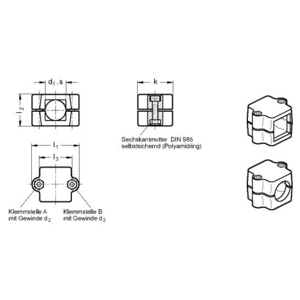 GN241-B48-76-2-BL Muffen-Klemmverbinder