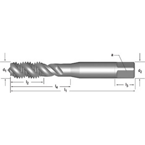Machine tap 1/2 inchx16 ISO 529