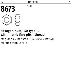 M26X 1.5 ISO 8673 6AU Sechskantmutter