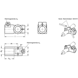 GN192.1-B60-B60-2-SW Verfahrschlitten Winkelform