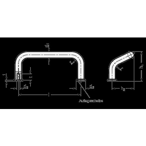 ELESA+GANTER BEUGELGREEP, STAAL GN 425.1-10-120-CR