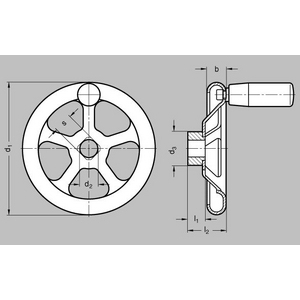 GN228-A4-160-V12-A-GS Stahlblech-Handrad Edelstahl