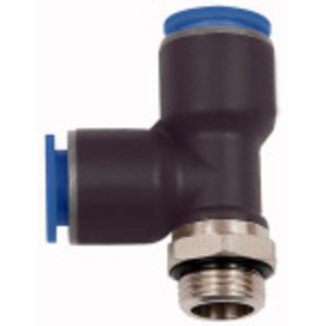 129.014-12 T-Steckverschr. , L-Form, drehbar, G1/4 a. Ø12mm