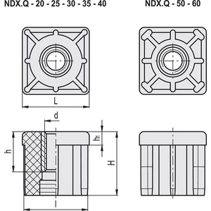 ELESA+GANTER INSLAGDOP NDX.Q-40X1.2-M12