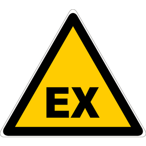 SAFETY SIGNS Model Explosive atmosphere hazard