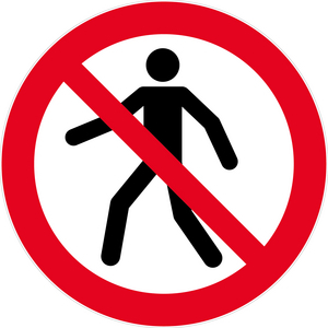 SAFETY SIGNS Model No pedestrians