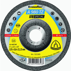 DISQUE A TRONCONNER A960TZ SPEC MD 125X1X22 UE25