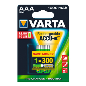 PILE RECHARGEABLE AAA/HR03 1000 MAH BLISTER DE 2
