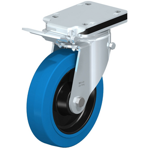 LH-POEV 200K-IS-SB Lenkrolle spurlos blau mit Ideal-Stop