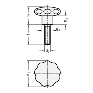 ELESA+GANTER STERKNOP GN 5335-60-M12-40