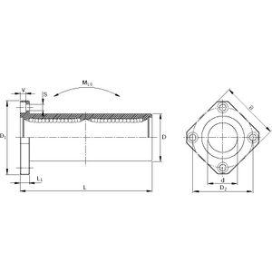 R-0741-525-00 Kugelbuchse Tandem mit Flansch