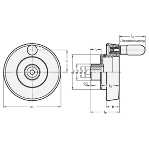 GN521.8-200-B16-D Elesa-Scheibenhandrad Für Stellungsanzeiger