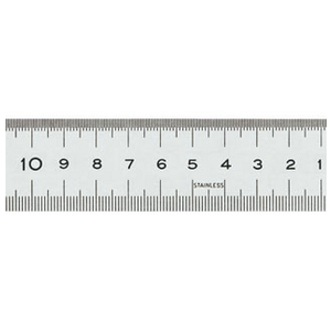 REGLET INOX MAT 1/2RIGIDE 2000MM 30X1 MM GRADUAT.DROITE/GAUCHE