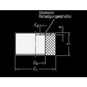 GN454-35-16-8.4-55 Anschlagpuffer mit Edelstahl-Befestigungsscheibe