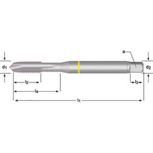Machine tap M3x0.50mm DIN 371