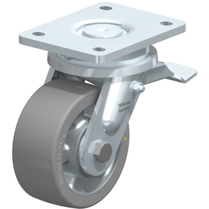 ROULETTE PIVOTANTE FORTES CHARGES EN ACIER MECANO SOUDE,