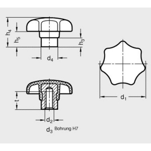GN6336.2-40-B8-C Sterngriff (Thermoplast)