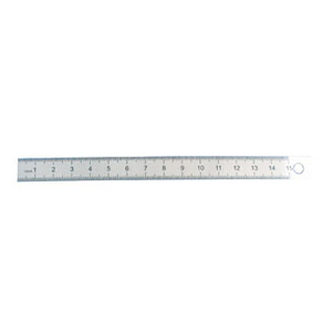 REGLET INOX CHROME MAT 1000MM 30X1 MM GRADUAT.MM ET 1/2MM