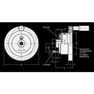 GN323.9-100-B10-A Scheibenhandrad für GN 000.9, komplett