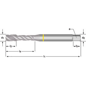 Machine tap M8x1.25mm DIN 371