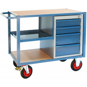 SERVANTE ETABLI 500KG 1050X680 2 PLAT+1/2 P.INT+1 BLOC T. RGE