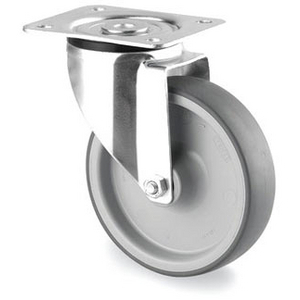 ROULETTE PIVOT. 80KG D.100MM AC BAND.SYNTH 30MM MOY ROULEAUX
