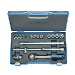 30 GMU-3 Steckschlüssel-Satz 3/8 Zoll 17-tlg 6-kant 6-19 mm