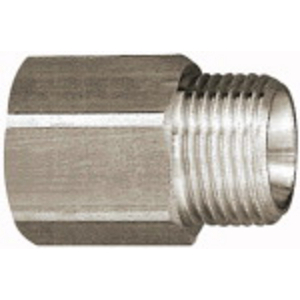 252.12-ES Reduziernippel, lang, G 1/4 a., G 1/8 i., SW 17, ES 1.4571