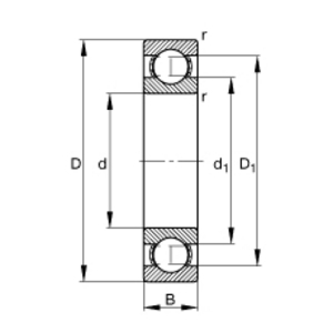 SKF 6006-2RS1/VB005 D=32 KOGELLAGER EENRIJIG
