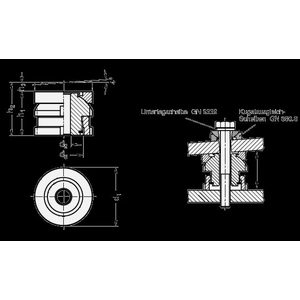 GN350.2-58-26-70-ST Ausgleich-Element mit Kugelscheibe