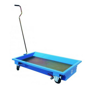 BAC RECUPERATEUR D'HUILE 120L MOBILE AVEC POMPE 1/1