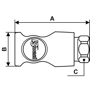 COUPLEUR AIR ISOC8 PLAST A-R BOUTON PS12 F3/8 SECURISE