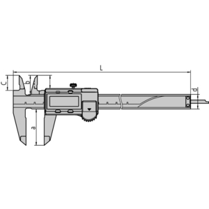 DIGITALE AOS ABS CALIBRO 0-200MM, SPESSORE, W/O DATA OUTPUT 500-182-30